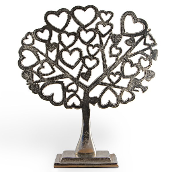 Großer Liebesschloss-Baum aus Metall mit kleinen Herzen